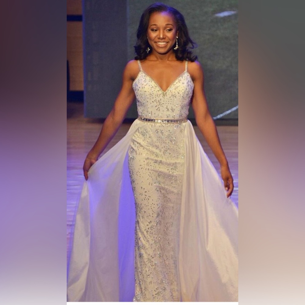 Johnathan Kayne - 7242 Embellished V-neck Sheath Dress.